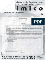 Prova MAPA Fiscal Quimico A 20070205