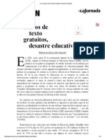 La Jornada - Libros de Texto Gratuitos, Desastre Educativo