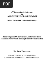 4 International Conference On Advances in Energy Research Indian Institute of Technology Bombay