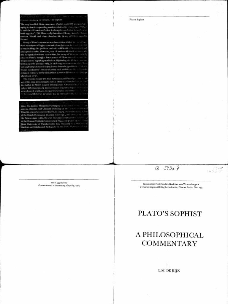 Rijk - Plato's Sophist | PDF