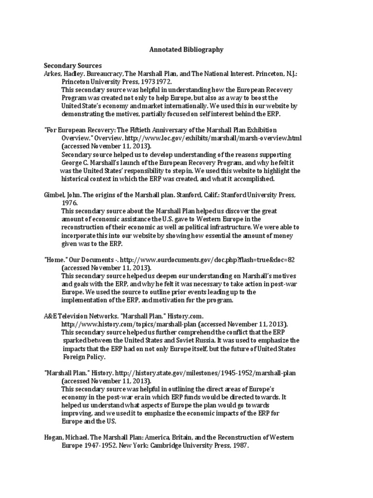 Annotated bibliography template picture