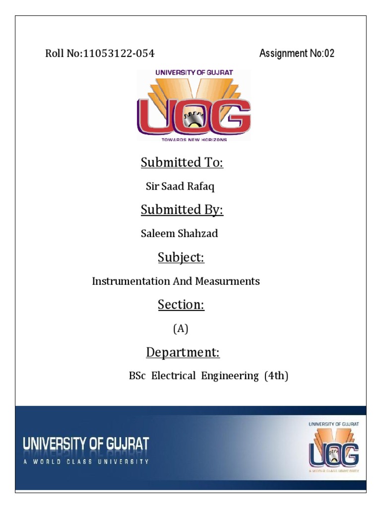 BSc Electrical Engineering Assignment 2 | PDF