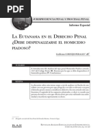 La Eutanasia en El Derecho Penal