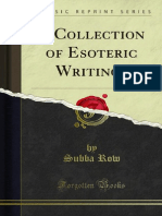 A Collection of Esoteric Writings - SUBBA ROW