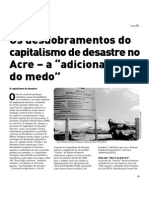 SCHMIDLEHNER, M.F., Os desdobramentos do capitalismo de desastre no Acre – a “adicionalidade do medo”, in Contra Corrente, Belém-PA, n.5,  p.29-32, set. 2013
