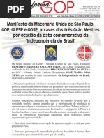 BQ 59  -   Manifesto da Maçonaria