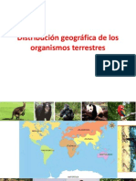 Distribución geográfica de los organismos terrestres