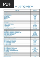 List Game Baru