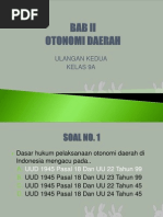 Ulangan Harian PKN Kls 9 - Otonomi Daerah - Part 2