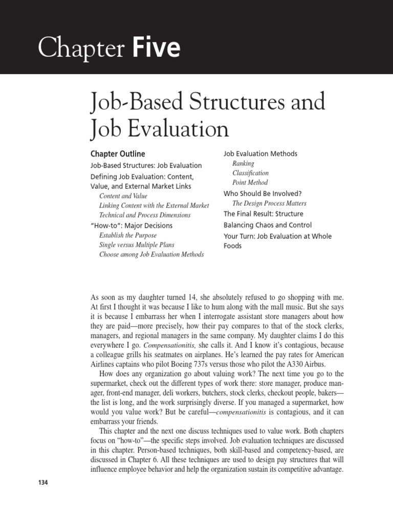 Job Evaluation Employment Strategic Management