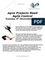 Agile Projects Need Agile Control: Tuesday 4 December 2012