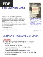 Link Layer and Lans: A Note On The Use of These PPT Slides