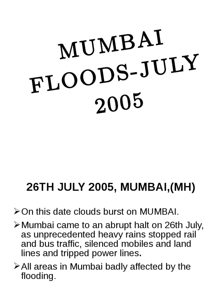 Mumbai Floods Pdf Flood Mumbai