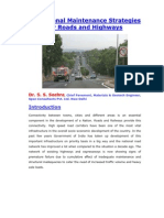 Operational Maintenance Strategies For Roads and Highways: Dr. S. S. Seehra