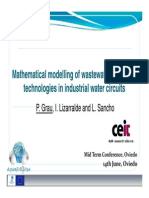 Math Modelling of Ww Treatment Technologies in Industrial Water