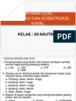 Latihan Soal Stabilitas Dan Konstruksi Kapal