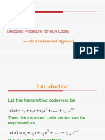 The Fundamental Approach: Decoding Procedure For BCH Codes