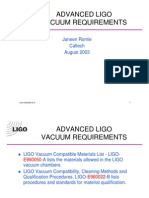 Advanced Ligo Vacuum Requirements: Janeen Romie Caltech August 2003