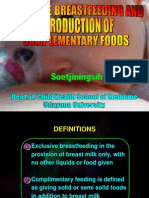 Lecture 7 Exclusive Breast Feeding and Introduction of Complementary Foods