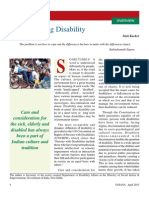 Understanding Disability Yojana April 2013