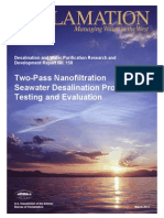 Report158 Two Pass Nanofiltration Seawater Desalination