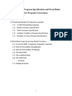 Lecture #8: Program Specification and Proof Rules For Program Correctness