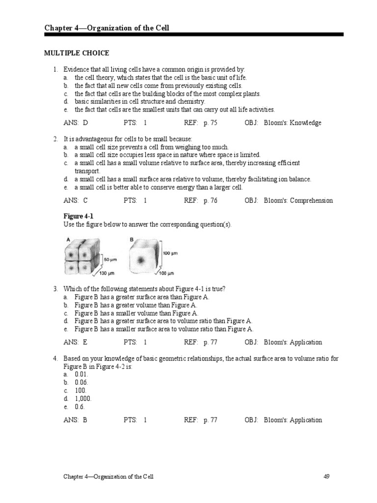 Cell Organization and Function Quiz | PDF | Microscopy | Electron ...
