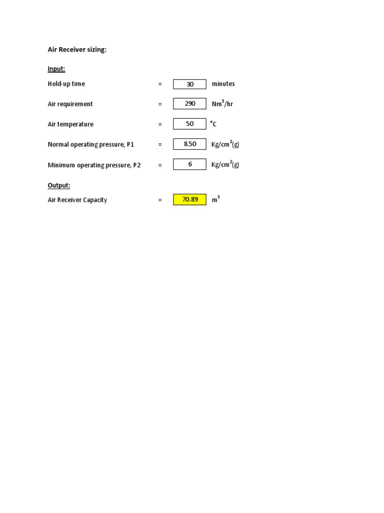 Air Receiver Sizing PDF
