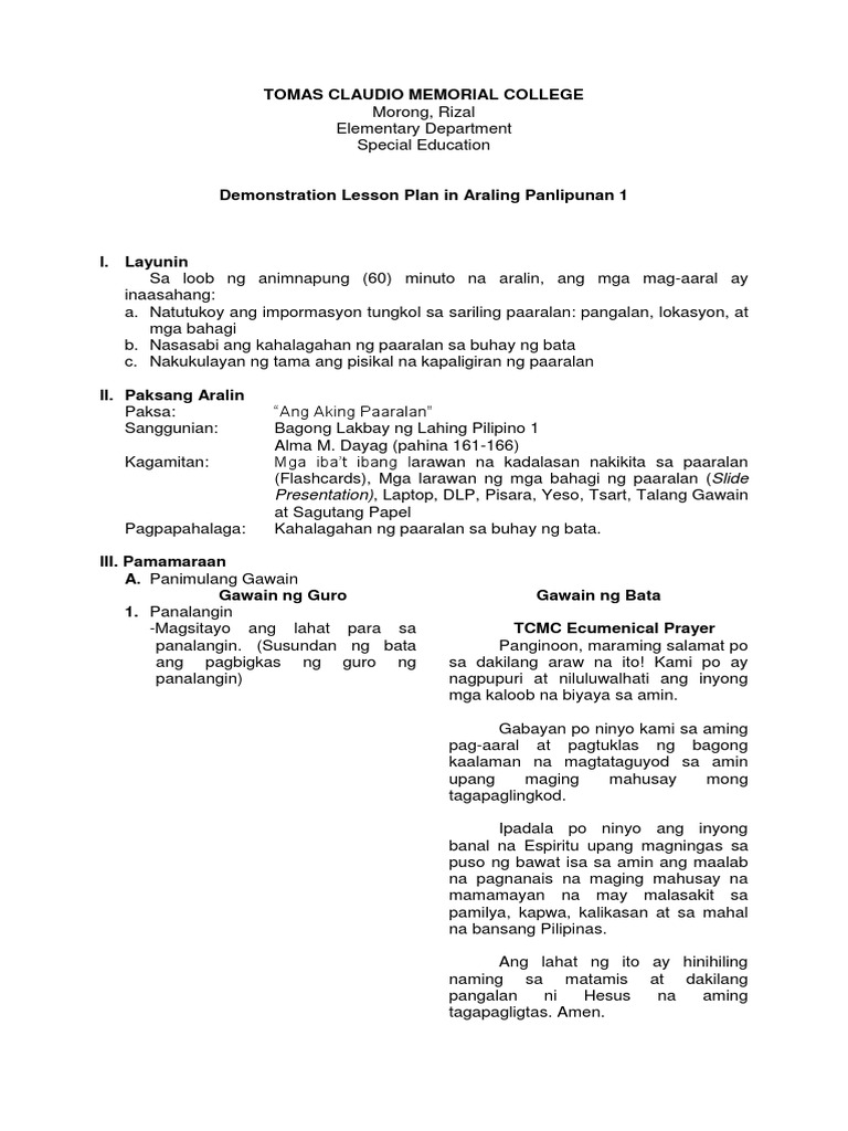 Semi Detailed Lesson Plan In Araling Panlipunan 8 Quarter 3 Images 