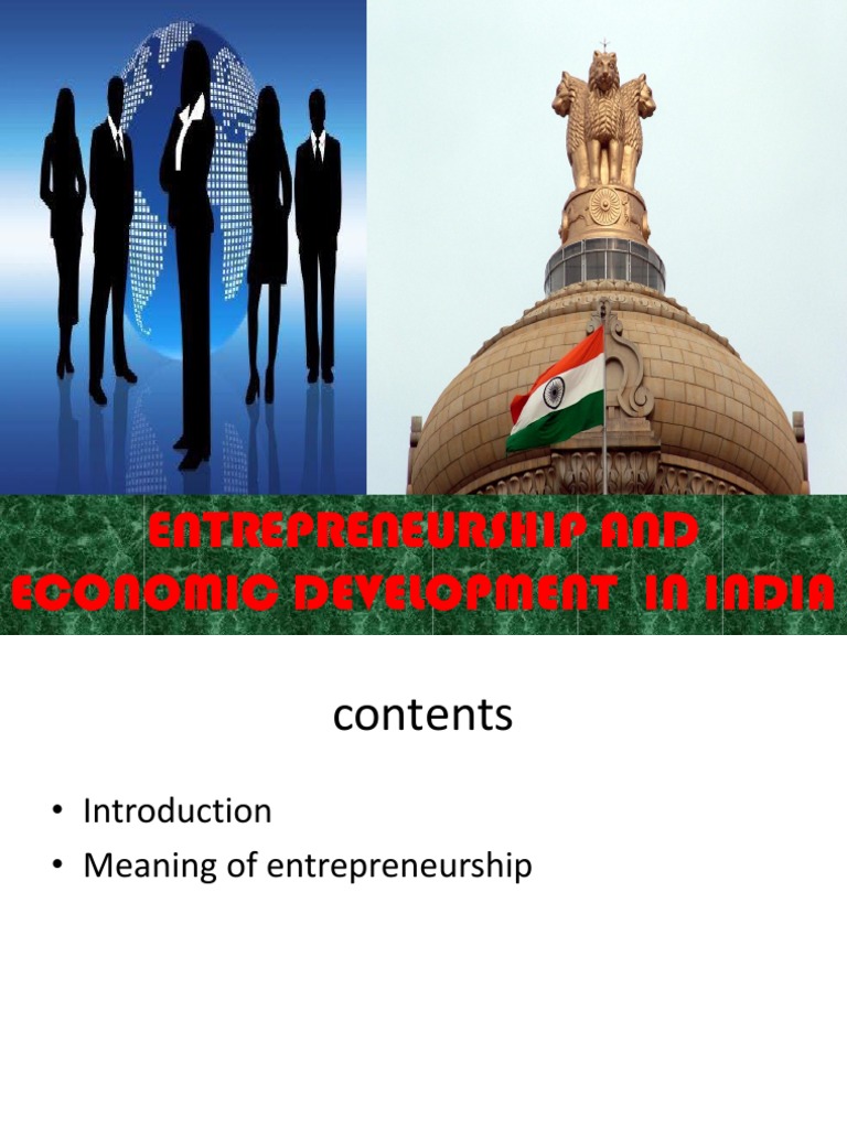 Entrepreneurship's Role in India's Growth | PDF