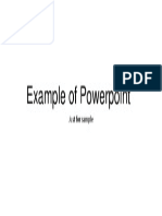 Example of Powerpoint: Just For Sample