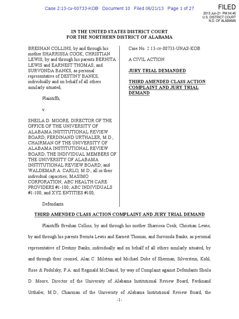 Looney V MooreThird Amended Complaint 62113 PDF Class Action