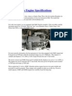 Hyundai Atos Engine Specifications