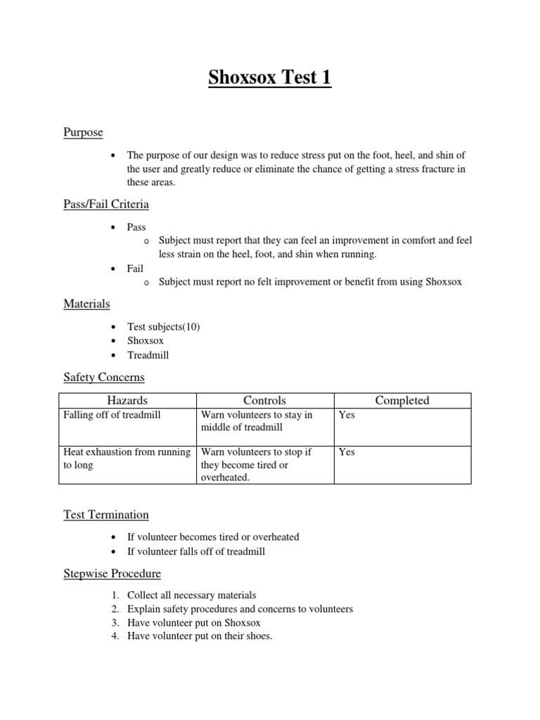 Testing Shoxsox for Shin Splint Relief | PDF