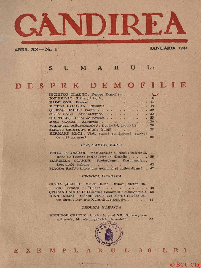 Gandirea Ianuarie 1941