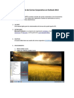 Configuración de Correo Corporativo Outlook 2013