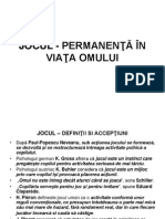 Jocul - Permanenţă În Viata Omului