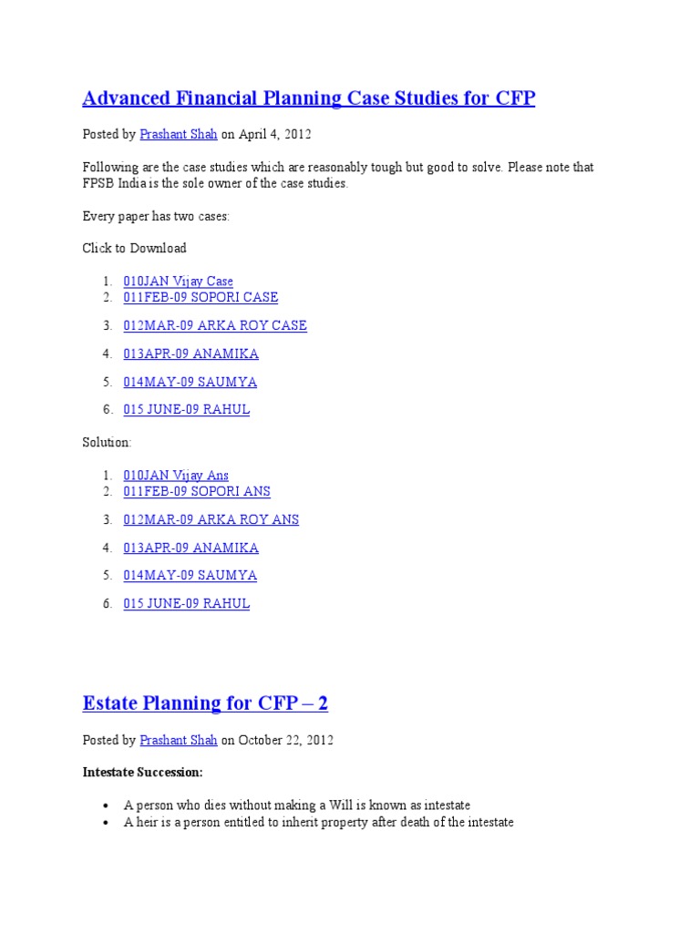 Case study personal financial planning project budget brainly image