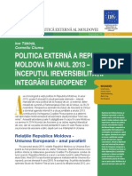 Politica externa a Republicii Moldova in anul 2013