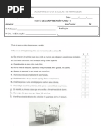 Teste de Compreens. oral nº 2 -  5º LP