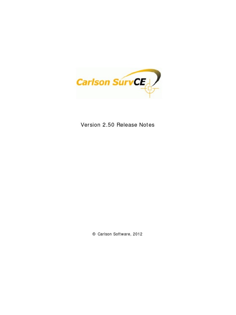 SurvCE 2.5 Release Notes | PDF | Global Positioning System | Surveying