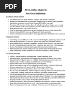 AP US Outline Chapter 1 - New World Beginnings