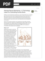 Strahlenfolter Stalking - TI - Remote Neural Monitoring - A Technology Used For Controlling Human Brain