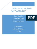 Microfinance and Women Empowerment