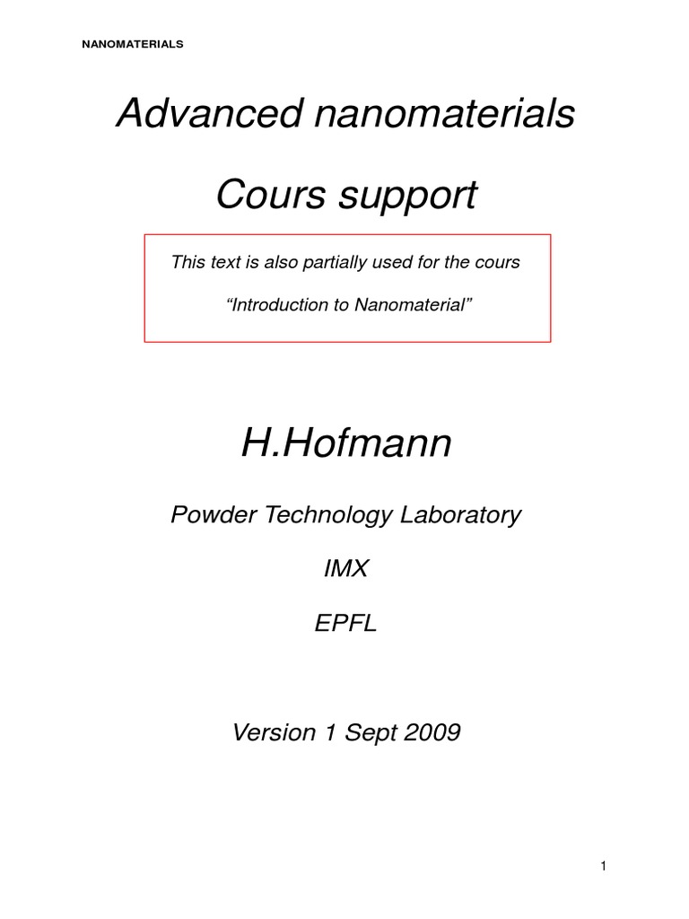 Advanced Nanomaterials | PDF | Nanocomposite | Nanomaterials