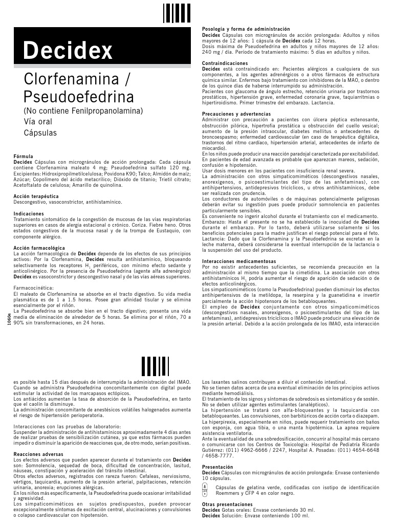 Decide X Caps Ulas PDF Drogas Farmacología