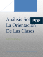 Análisis Sobre La Orientación De Las Clases