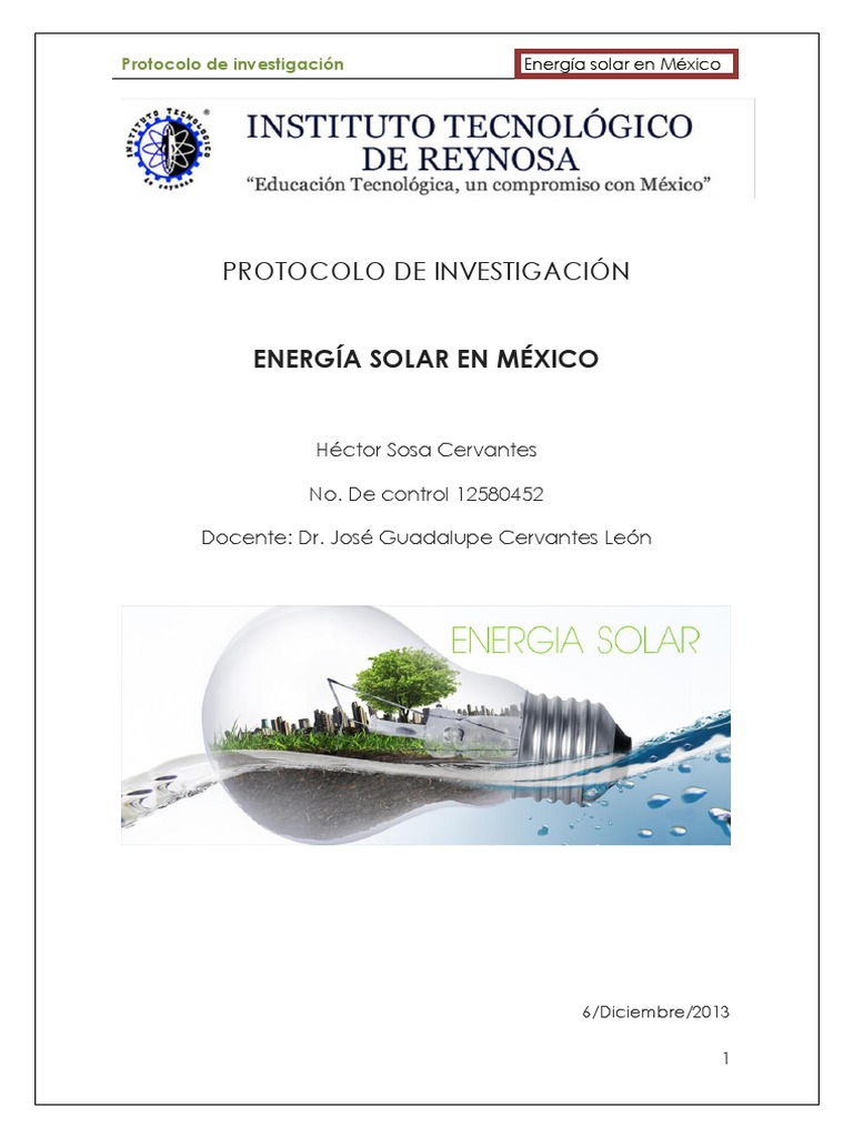 Protocolo de Energía Solar en México | PDF | Energía solar | Fotovoltaica