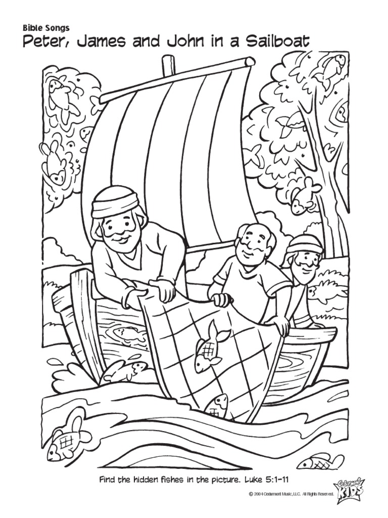 peter james and john in a sailboat sheet music