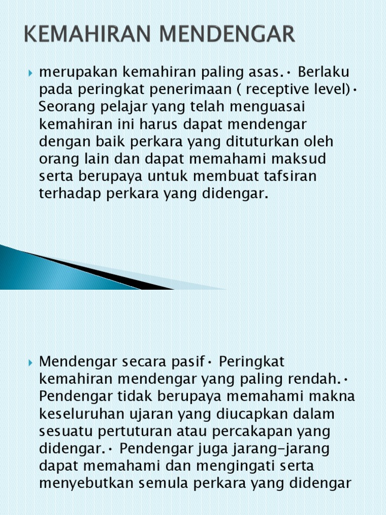 Kaunseling Kemahiran Mendengar Pdf